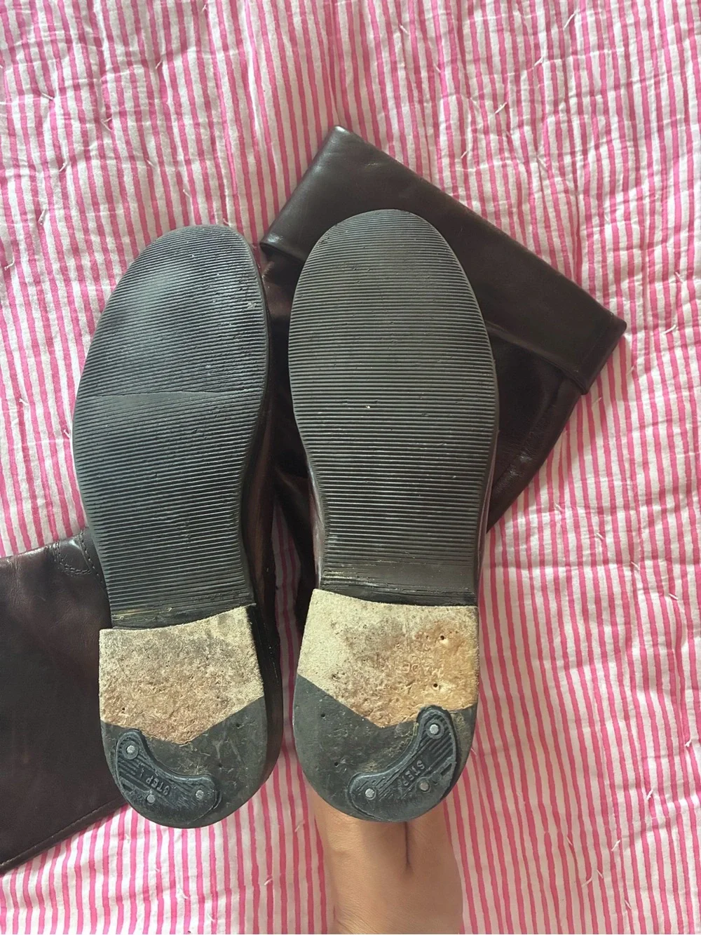 FRYE Women's Brown Leather Boots with Strap Detail perfect condition